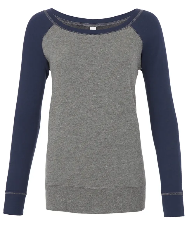 Bella + Canvas Ladies' Sponge Fleece Wide Neck Sweatshirt — view 25