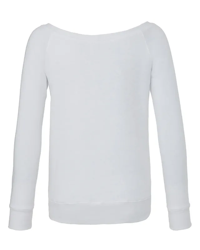 Bella + Canvas Ladies' Sponge Fleece Wide Neck Sweatshirt — view 3