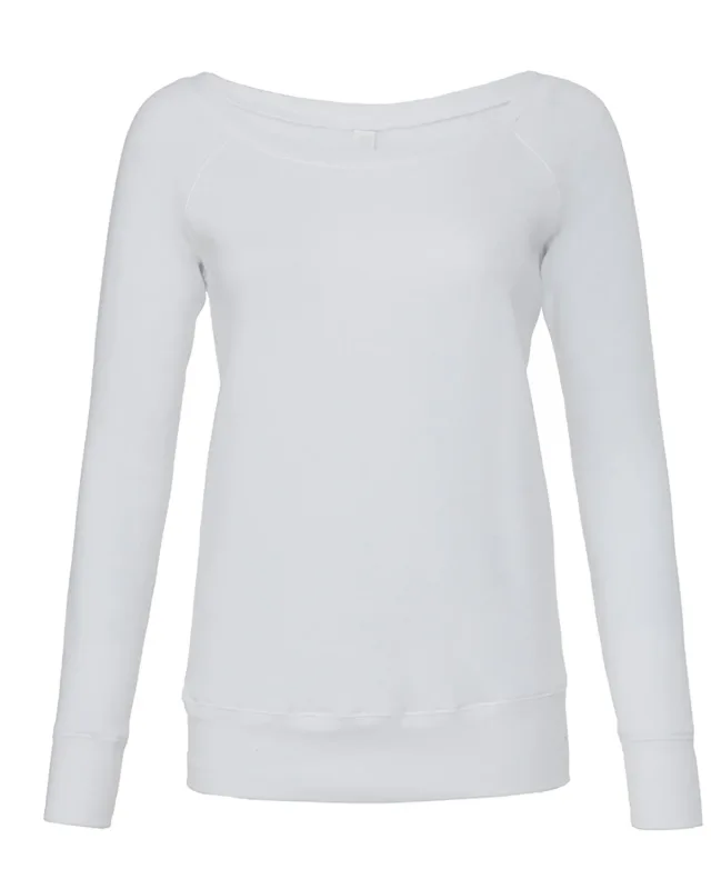 Bella + Canvas Ladies' Sponge Fleece Wide Neck Sweatshirt — view 5