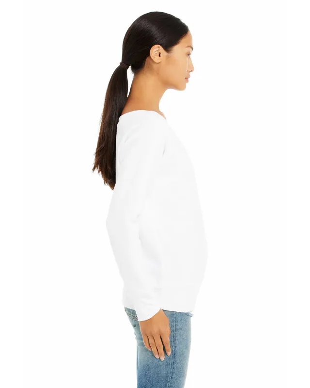 Bella + Canvas Ladies' Sponge Fleece Wide Neck Sweatshirt — view 7