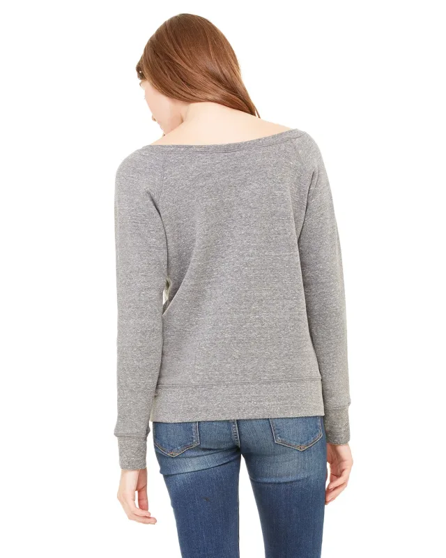 Bella + Canvas Ladies' Sponge Fleece Wide Neck Sweatshirt — view 8