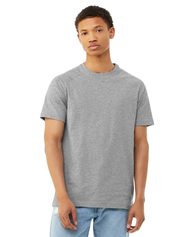 Bella + Canvas Men's Heather CVC Raglan T-Shirt — view 10