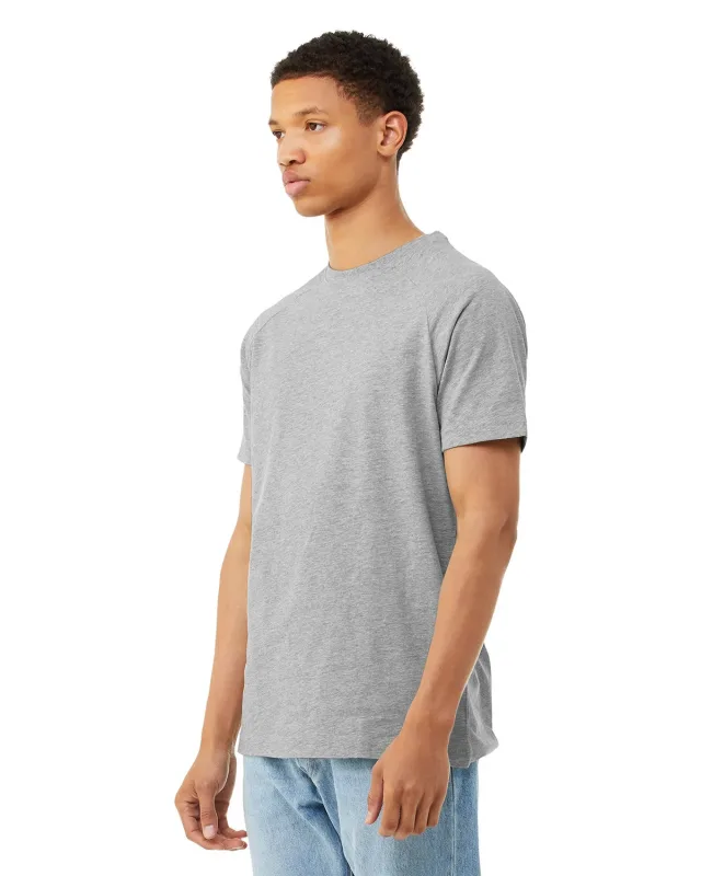 Bella + Canvas Men's Heather CVC Raglan T-Shirt — view 11