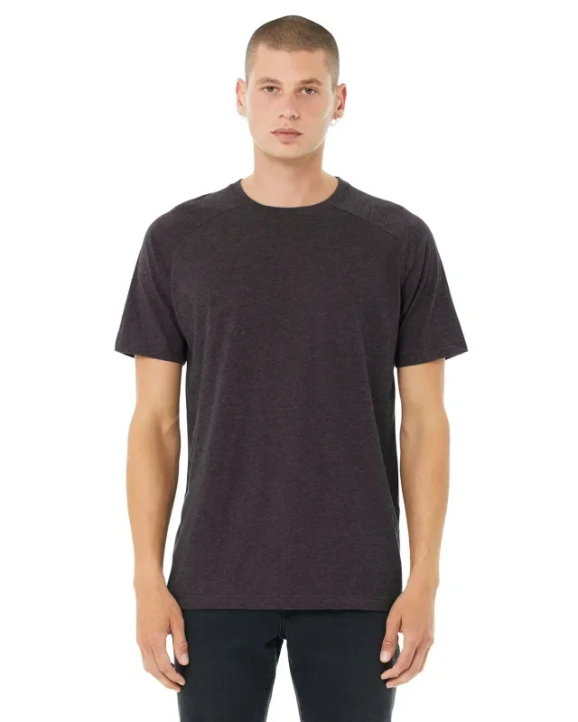 Bella + Canvas Men's Heather CVC Raglan T-Shirt — view 13