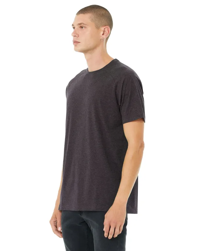 Bella + Canvas Men's Heather CVC Raglan T-Shirt — view 14