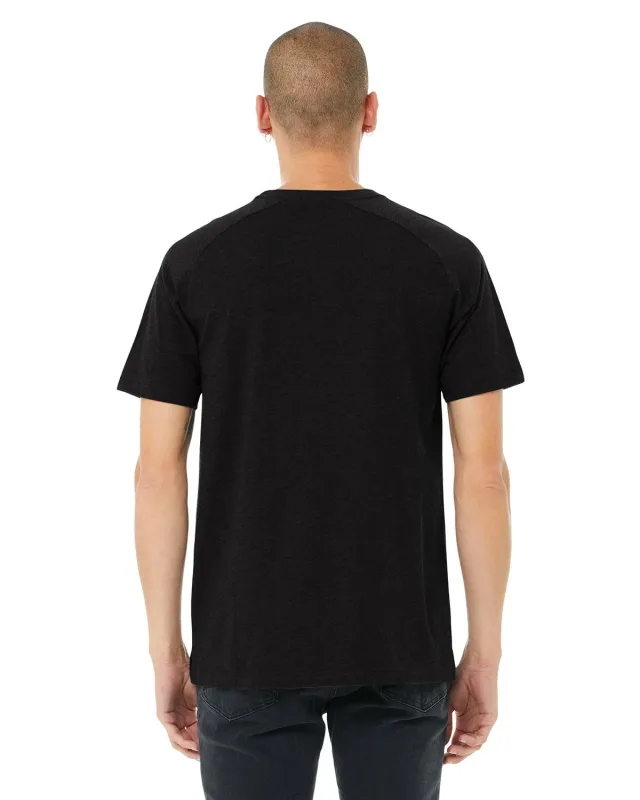 Bella + Canvas Men's Heather CVC Raglan T-Shirt — view 15