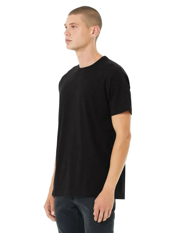 Bella + Canvas Men's Heather CVC Raglan T-Shirt — view 17