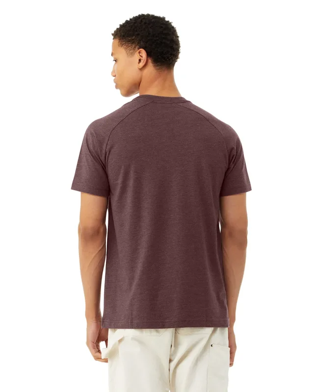 Bella + Canvas Men's Heather CVC Raglan T-Shirt — view 18