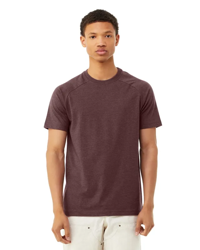 Bella + Canvas Men's Heather CVC Raglan T-Shirt — view 19