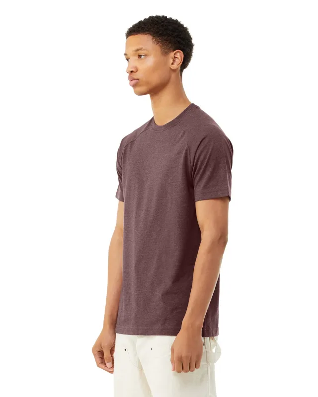 Bella + Canvas Men's Heather CVC Raglan T-Shirt — view 20