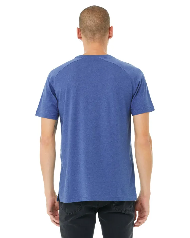 Bella + Canvas Men's Heather CVC Raglan T-Shirt — view 21