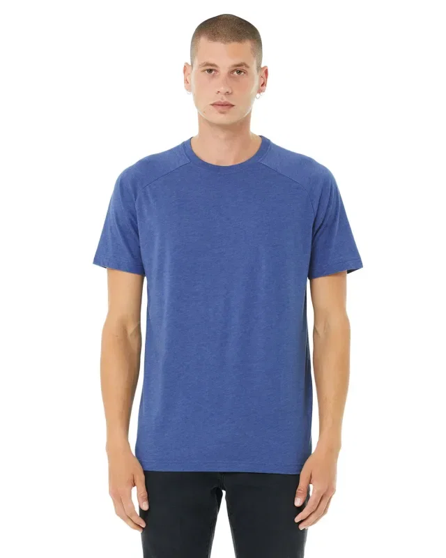Bella + Canvas Men's Heather CVC Raglan T-Shirt — view 22