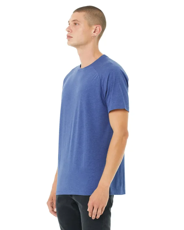 Bella + Canvas Men's Heather CVC Raglan T-Shirt — view 23