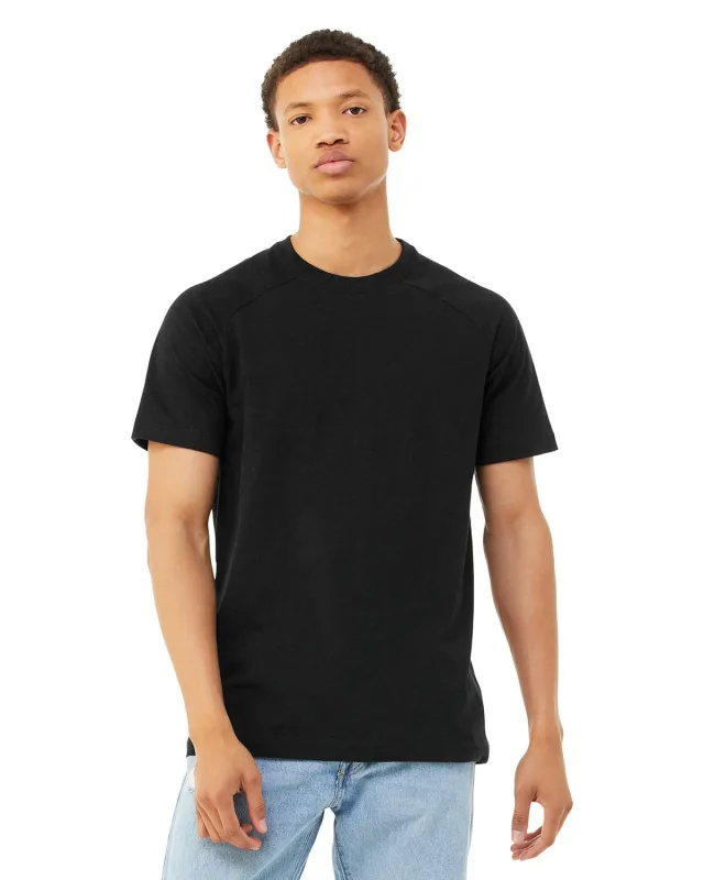 Bella + Canvas Men's Heather CVC Raglan T-Shirt — view 25