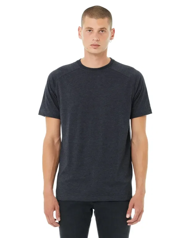 Bella + Canvas Men's Heather CVC Raglan T-Shirt — view 4