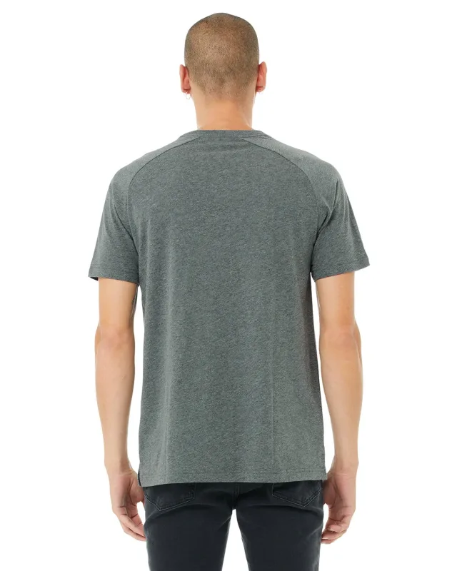 Bella + Canvas Men's Heather CVC Raglan T-Shirt — view 6