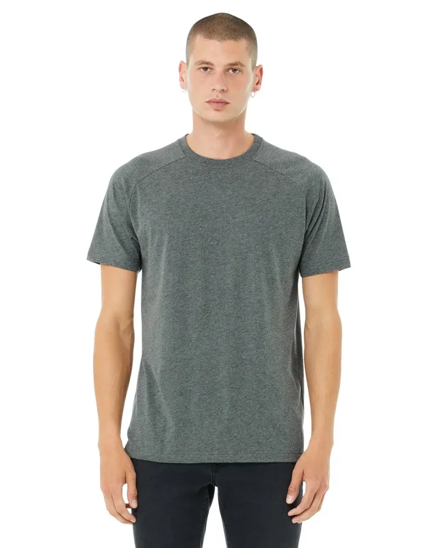 Bella + Canvas Men's Heather CVC Raglan T-Shirt — view 7