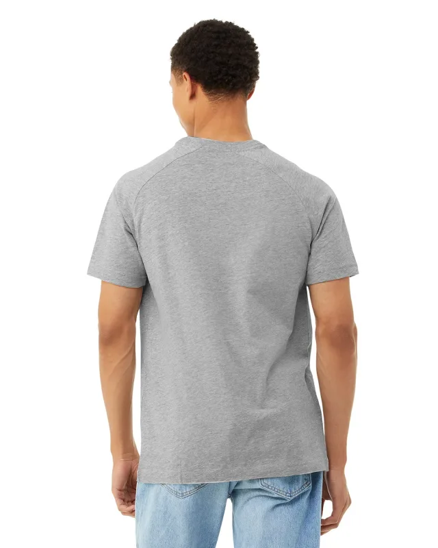 Bella + Canvas Men's Heather CVC Raglan T-Shirt — view 9