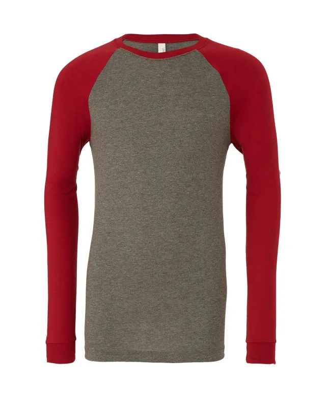 Bella + Canvas Men's Jersey Long-Sleeve Baseball T-Shirt — view 11
