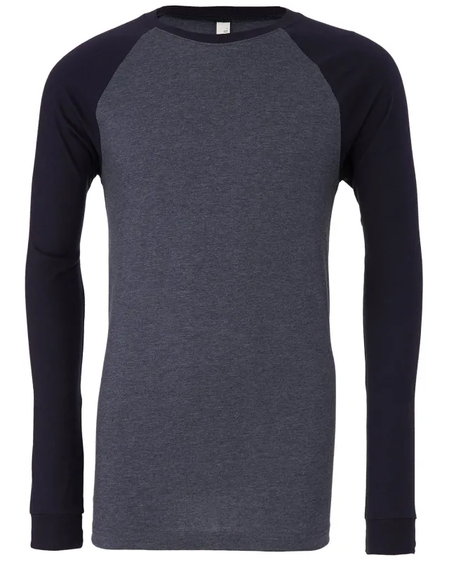 Bella + Canvas Men's Jersey Long-Sleeve Baseball T-Shirt — view 16