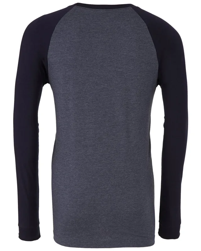 Bella + Canvas Men's Jersey Long-Sleeve Baseball T-Shirt — view 18