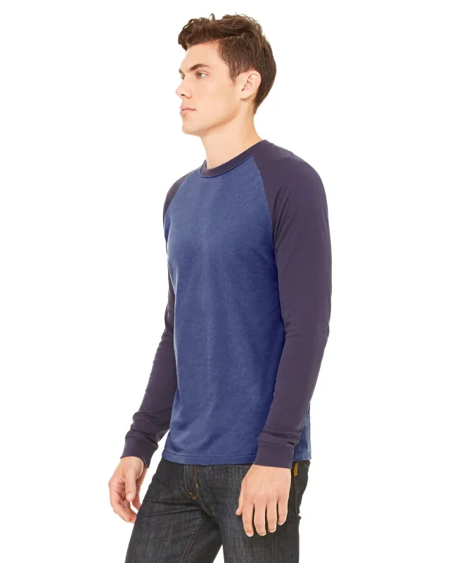 Bella + Canvas Men's Jersey Long-Sleeve Baseball T-Shirt — view 21