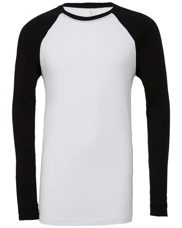 Bella + Canvas Men's Jersey Long-Sleeve Baseball T-Shirt — view 28