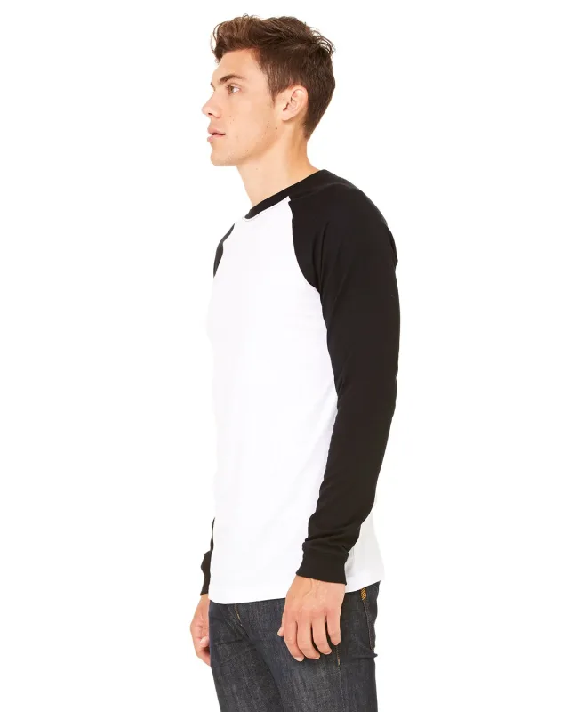 Bella + Canvas Men's Jersey Long-Sleeve Baseball T-Shirt — view 29