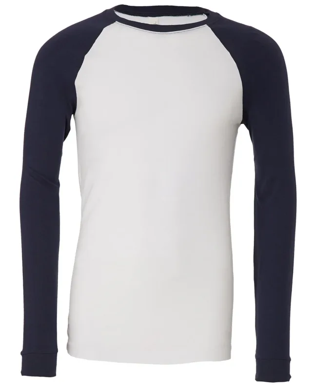 Bella + Canvas Men's Jersey Long-Sleeve Baseball T-Shirt — view 3