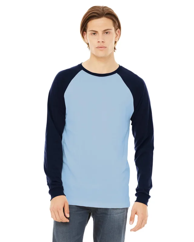 Bella + Canvas Men's Jersey Long-Sleeve Baseball T-Shirt — view 33