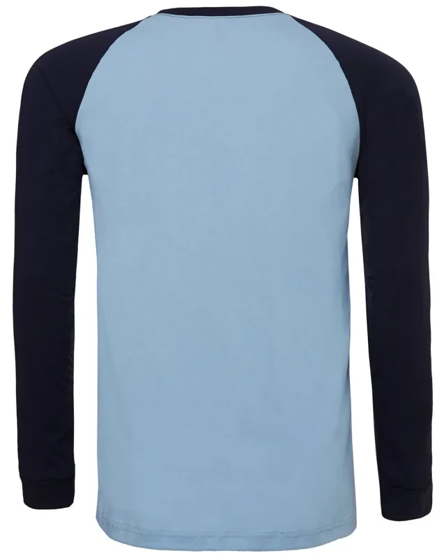 Bella + Canvas Men's Jersey Long-Sleeve Baseball T-Shirt — view 34