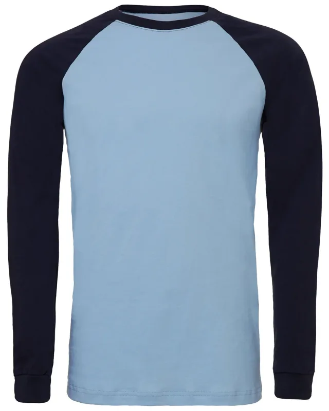 Bella + Canvas Men's Jersey Long-Sleeve Baseball T-Shirt — view 36