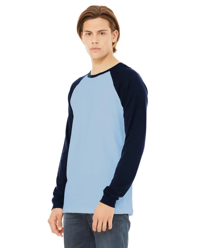 Bella + Canvas Men's Jersey Long-Sleeve Baseball T-Shirt — view 37