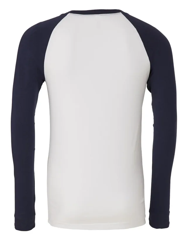 Bella + Canvas Men's Jersey Long-Sleeve Baseball T-Shirt — view 5
