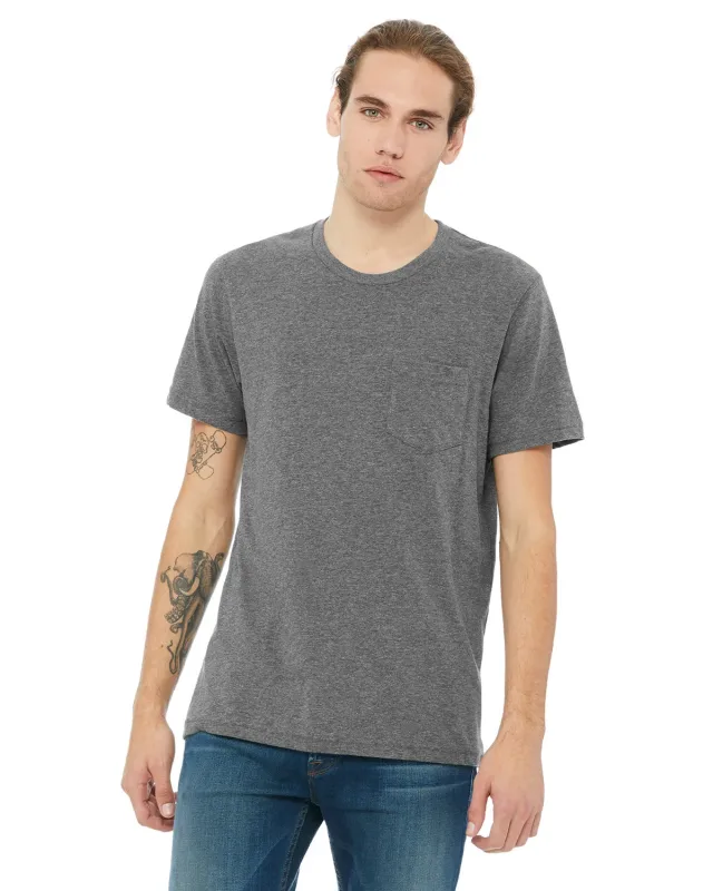 Bella + Canvas Men's Jersey Short-Sleeve Pocket T-Shirt — view 12