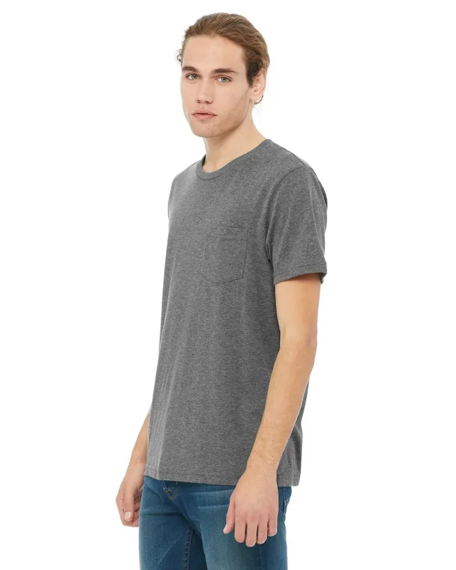 Bella + Canvas Men's Jersey Short-Sleeve Pocket T-Shirt — view 16