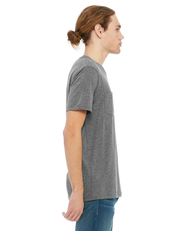 Bella + Canvas Men's Jersey Short-Sleeve Pocket T-Shirt — view 17
