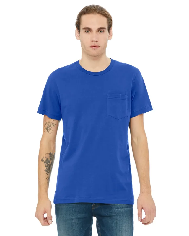 Bella + Canvas Men's Jersey Short-Sleeve Pocket T-Shirt — view 24