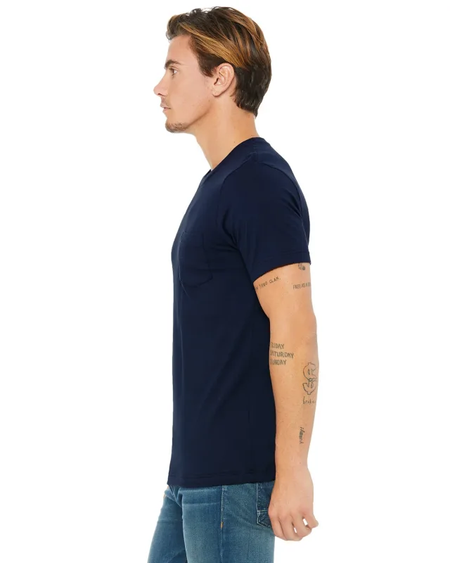 Bella + Canvas Men's Jersey Short-Sleeve Pocket T-Shirt — view 36