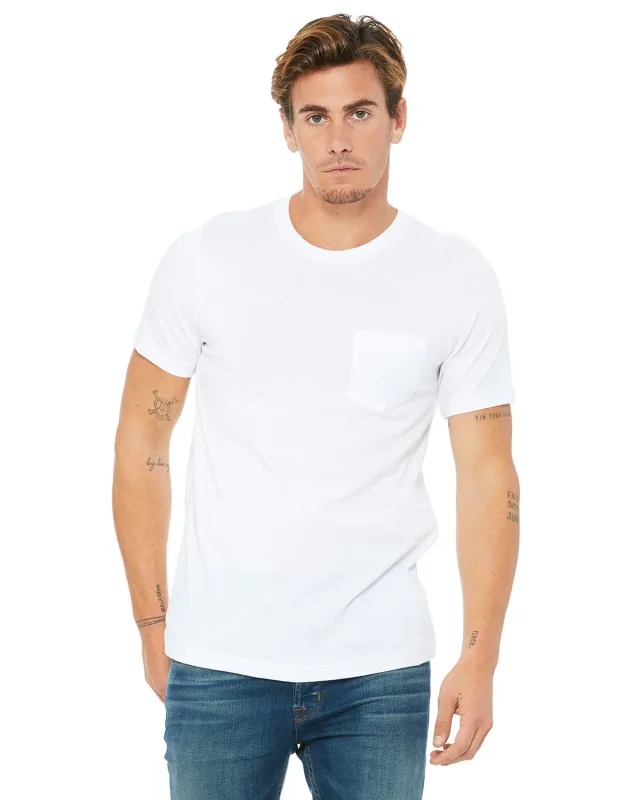 Bella + Canvas Men's Jersey Short-Sleeve Pocket T-Shirt — view 4