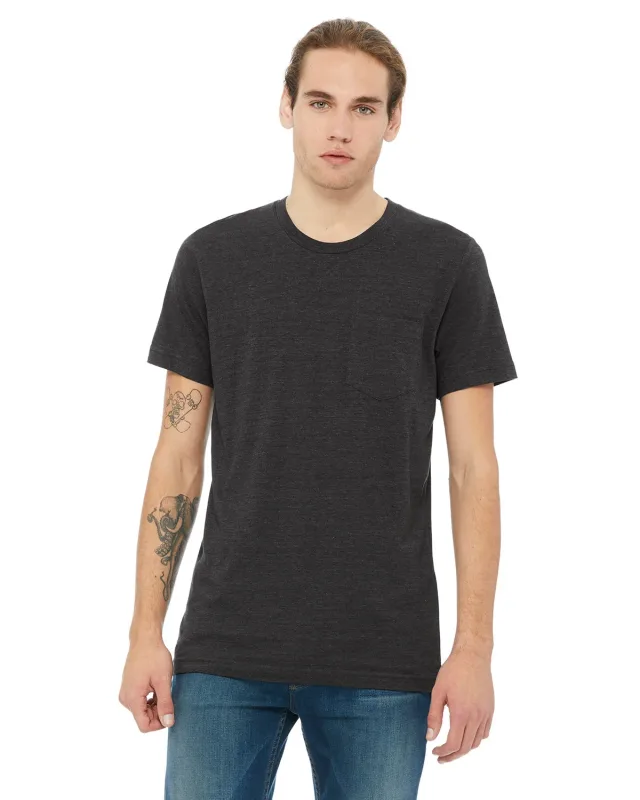 Bella + Canvas Men's Jersey Short-Sleeve Pocket T-Shirt — view 40