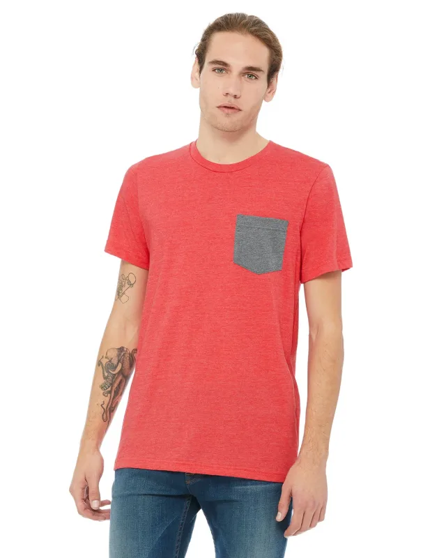 Bella + Canvas Men's Jersey Short-Sleeve Pocket T-Shirt — view 48