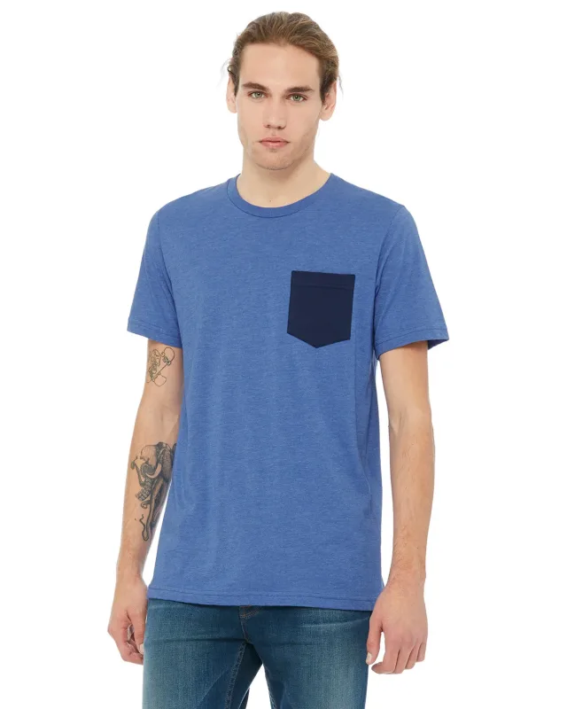 Bella + Canvas Men's Jersey Short-Sleeve Pocket T-Shirt — view 56