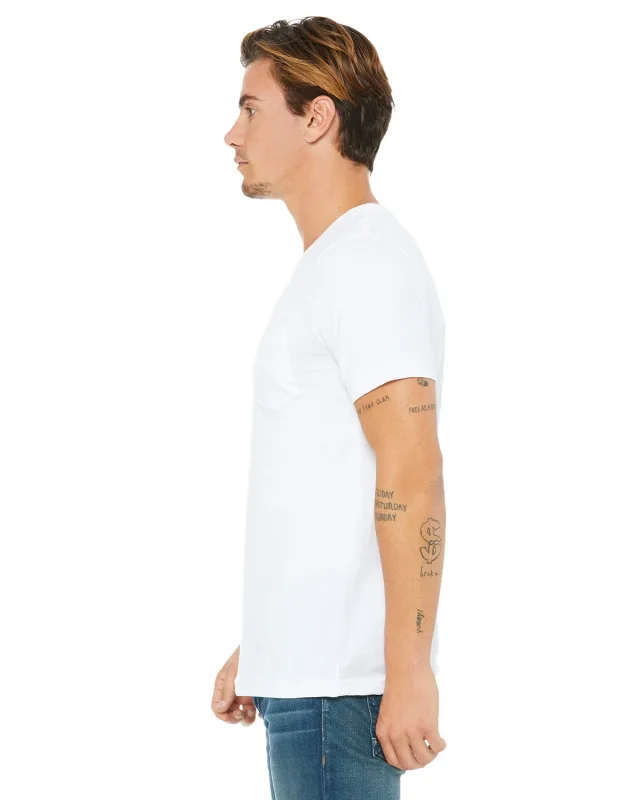 Bella + Canvas Men's Jersey Short-Sleeve Pocket T-Shirt — view 8