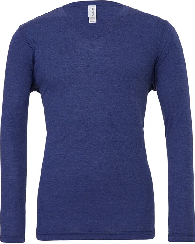 Bella + Canvas Unisex Jersey Long-Sleeve V-Neck T-Shirt — view 12