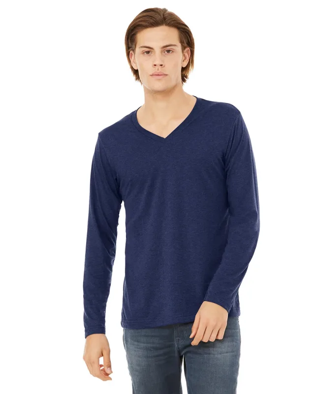 Bella + Canvas Unisex Jersey Long-Sleeve V-Neck T-Shirt — view 13