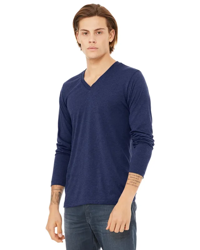 Bella + Canvas Unisex Jersey Long-Sleeve V-Neck T-Shirt — view 17