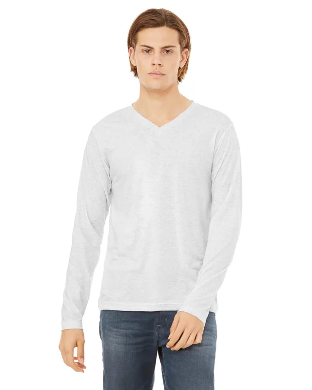 Bella + Canvas Unisex Jersey Long-Sleeve V-Neck T-Shirt — view 4