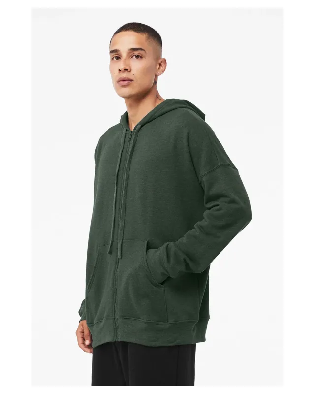 Bella + Canvas Unisex Sponge Fleece DTM Full-Zip Hooded Sweatshirt — view 18