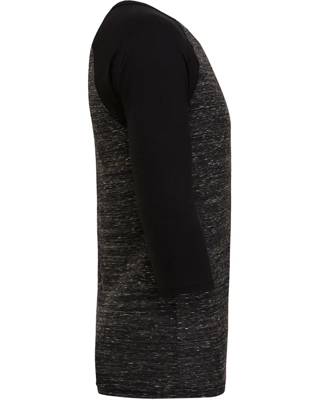 Bella + Canvas Unisex Three-Quarter Sleeve Baseball T-Shirt — view 101